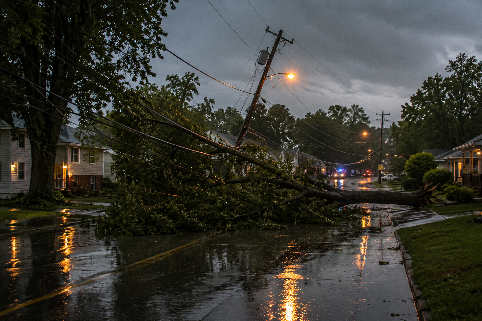 Editorial image for Storm knocks out power for thousands, prompts flash flood warning